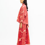 Daisy Linen Skirt - Red