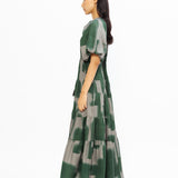 Poof Rouching Dress - Green - SALE