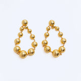 Circular String Earrings - Gold