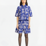 Guilia Embroidered Shirt - Blue