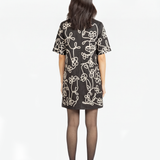 Kara Embroidered Dress - Black - SALE