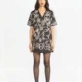 Kara Embroidered Dress - Black - SALE