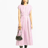 Rift Checkered Dress - Pink